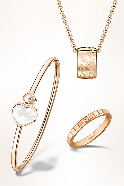 Rose gold and diamond jewellery