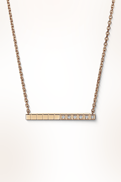 Rose gold diamond necklace Ice Cube
