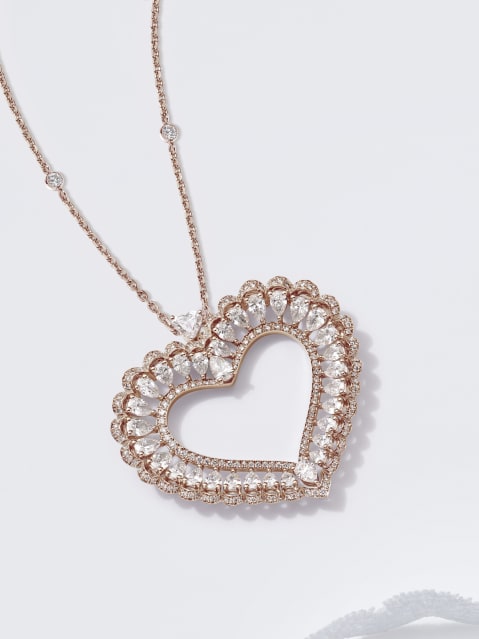 Chopard Precious Lace rose gold and diamond necklace