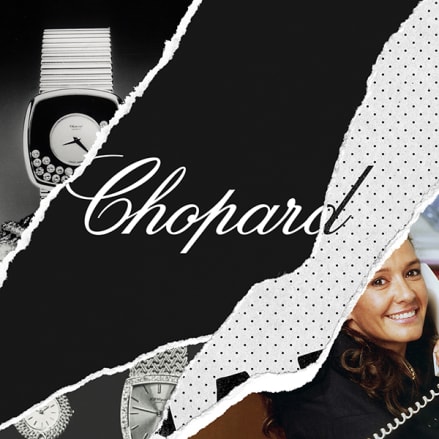 Chopard Swiss luxury watches with a woman