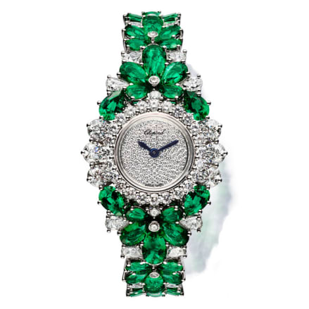 Eine liebliche "for you" Uhr mit Smaragden und Diamanten