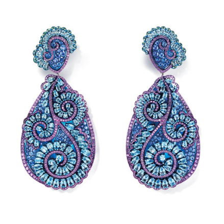 A sublime pair of gem-set earrings