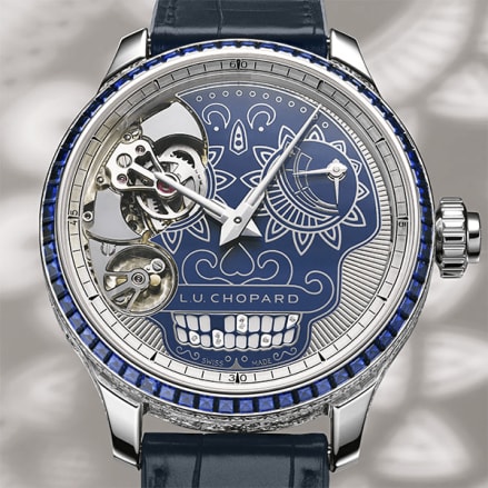 L.U.C Chopard luxury skull watch
