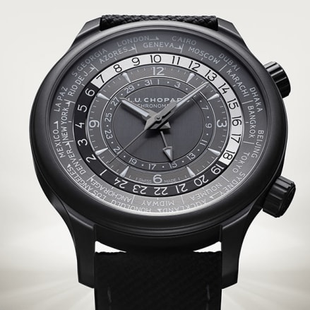 L.U.C black titanium watch for men