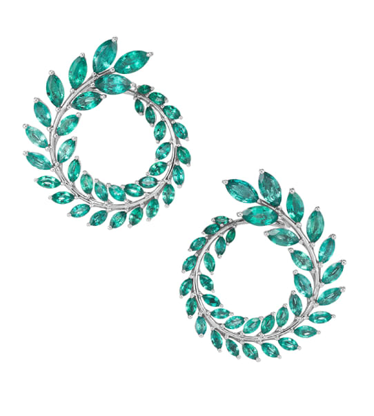 Pair of emerald earrings