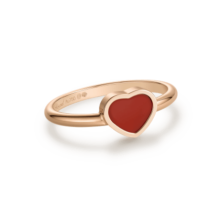 My Happy Hearts rose gold and diamond heart rings
